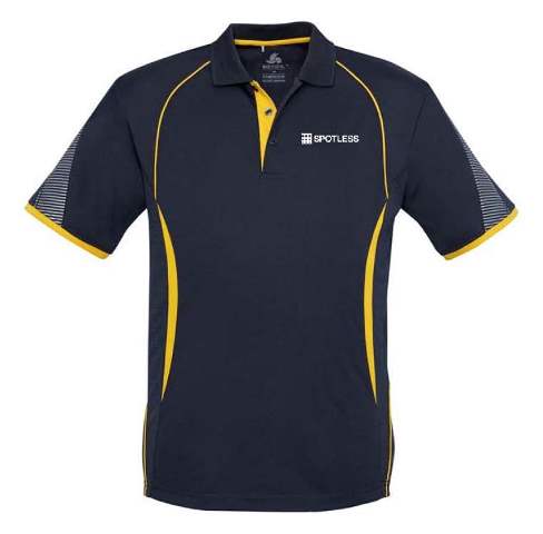 Razor Mens Polo         - Navy-Gold