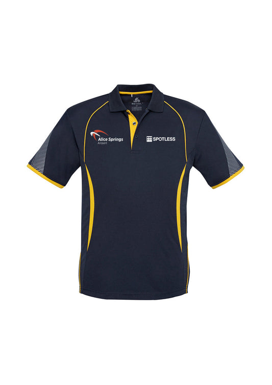 Razor Mens Polo                - Navy-Gold