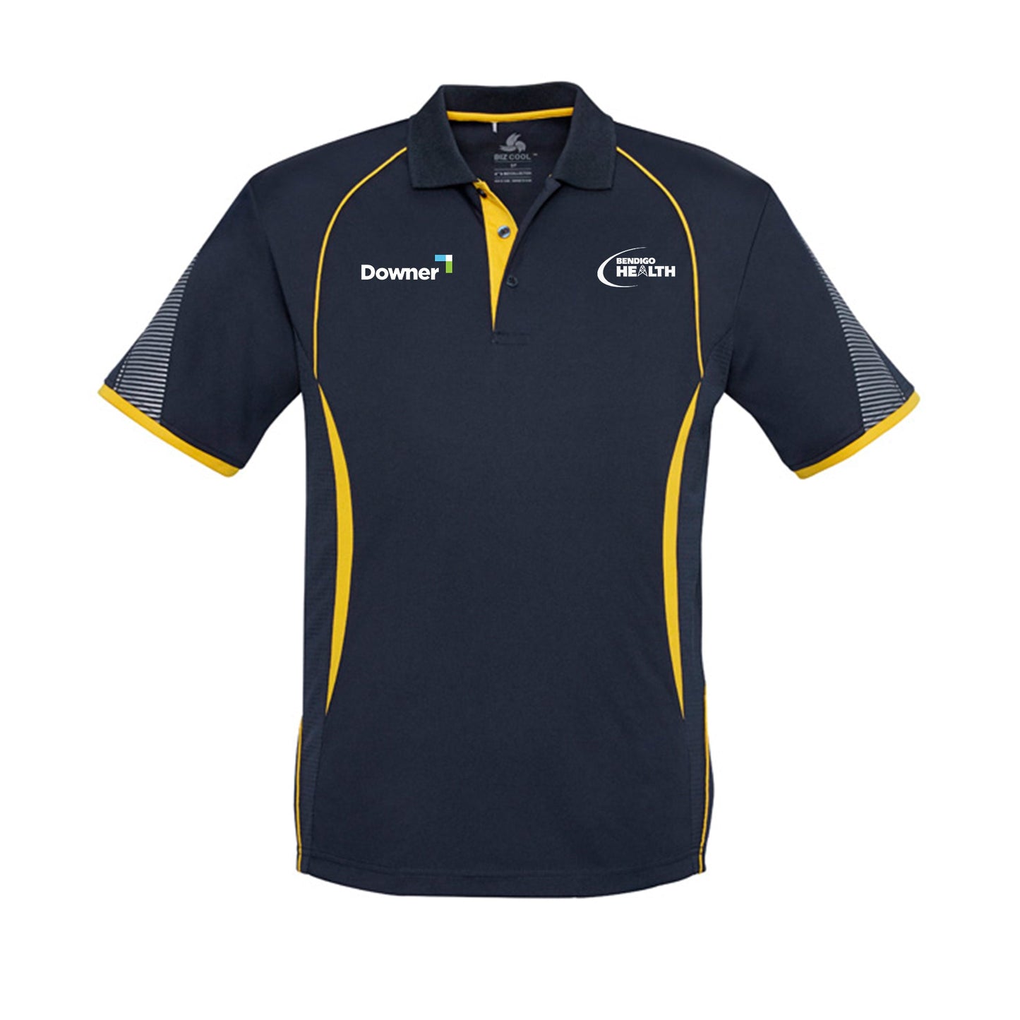 Razor Mens Polo         - Navy-Gold