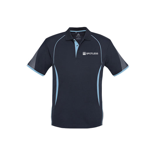 Razor Mens Polo                - Navy/Sky