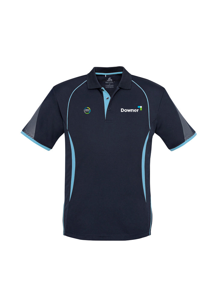 Razor Mens Polo                - Navy-Sky