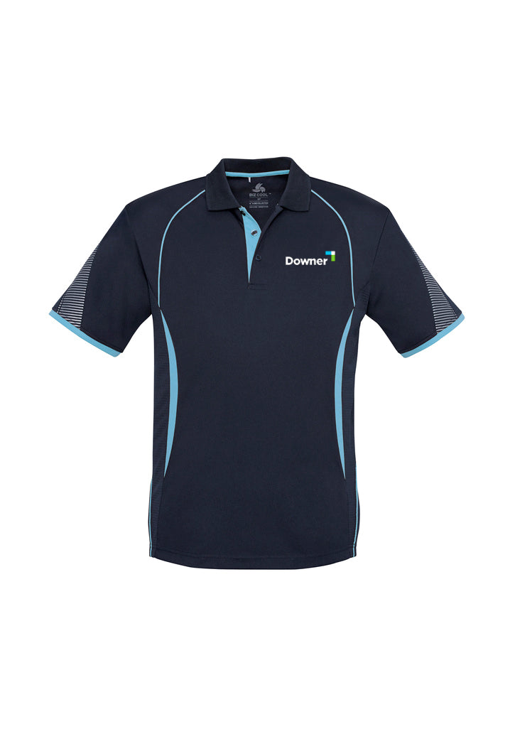 RAZOR MENS POLO - NAVY/SKY