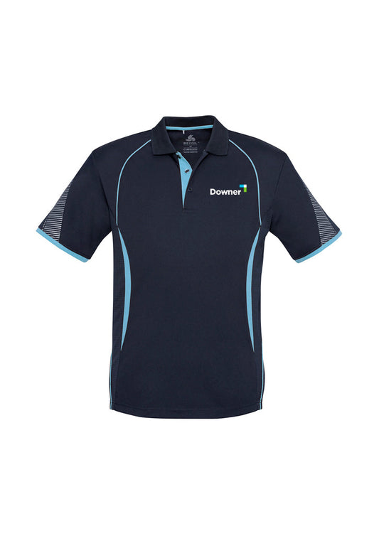 RAZOR MENS POLO - NAVY/SKY