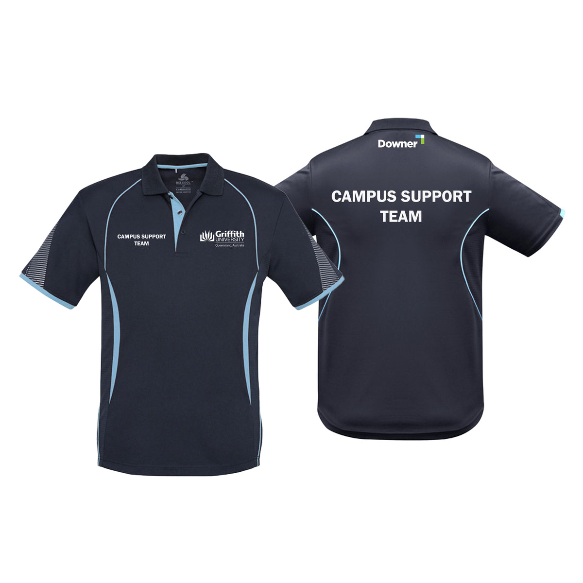 Razor Mens Polo                - Navy-Sky