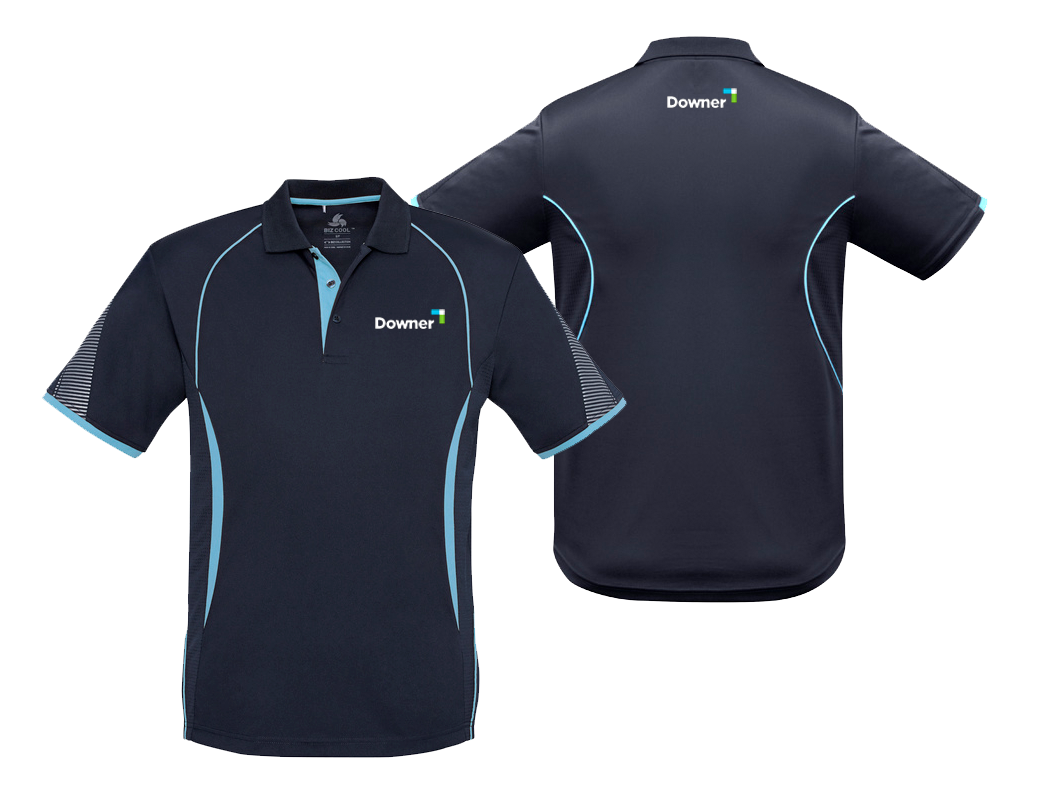 RAZOR MENS POLO - NAVY-SKY
