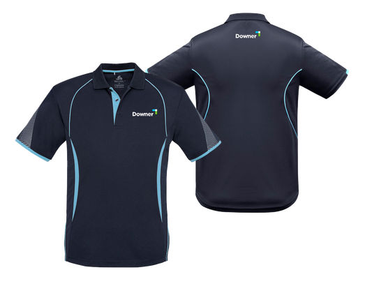 RAZOR MENS POLO - NAVY-SKY