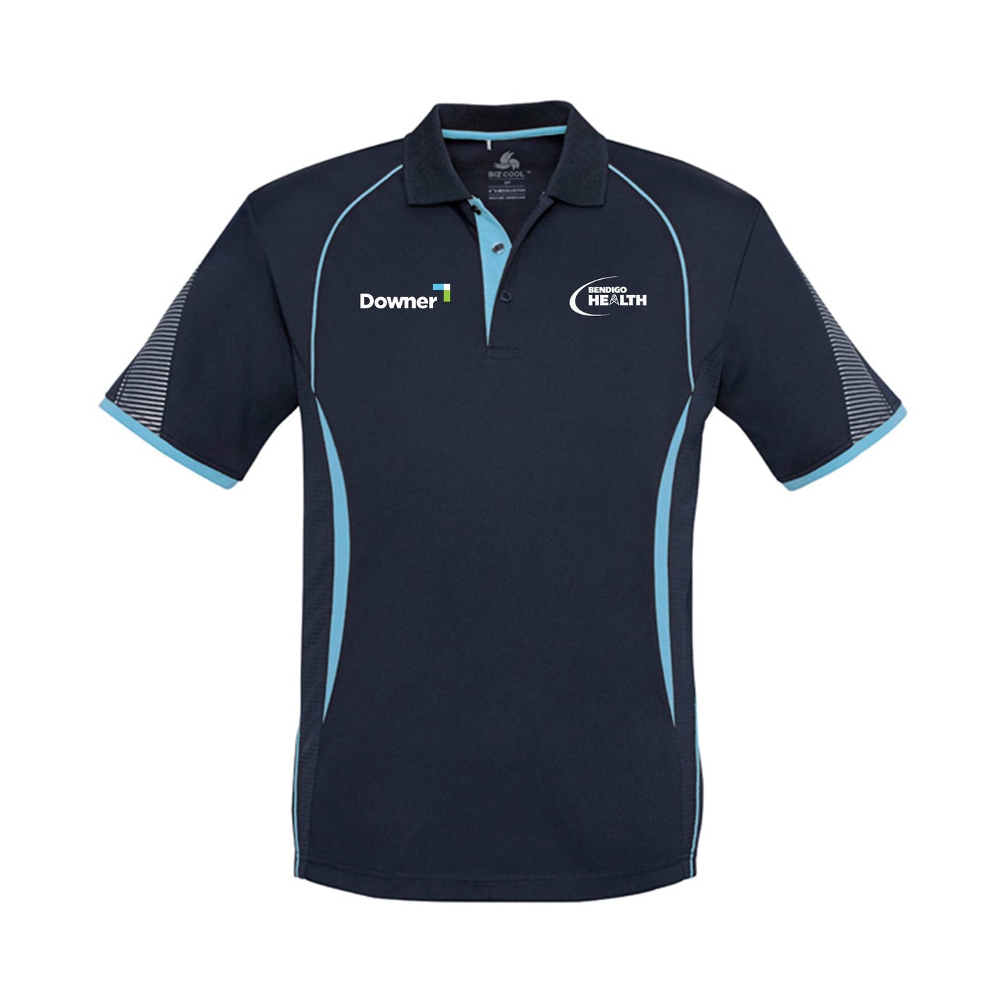 Razor Mens Polo         - Navy-Sky