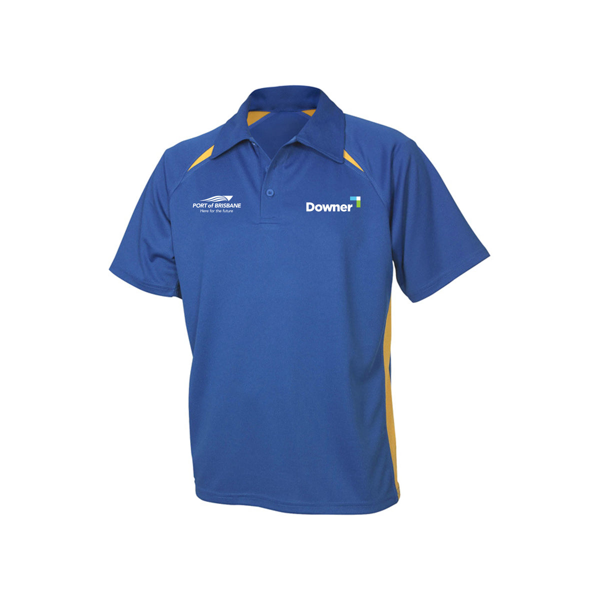 Mens Splice Short Sleeve Polo - ROYAL/GOLD