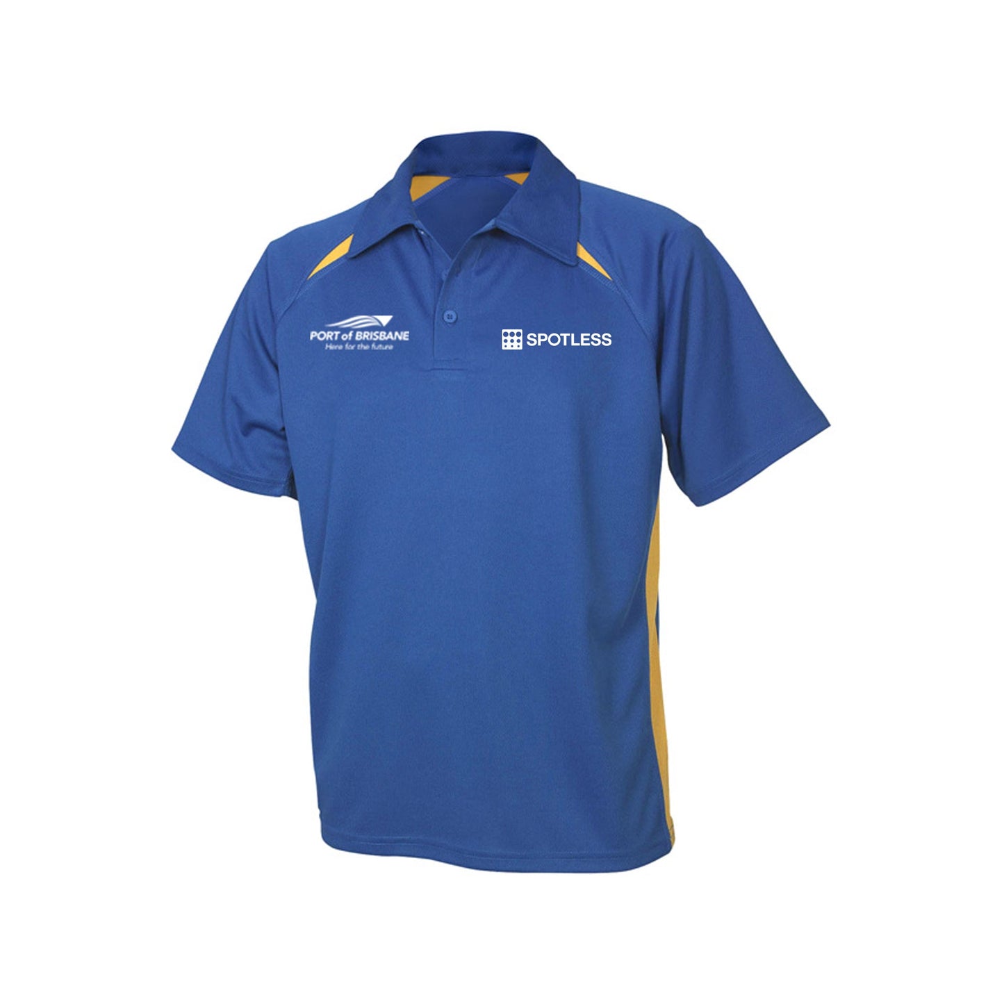 Mens Splice Short Sleeve Polo - ROYAL/GOLD
