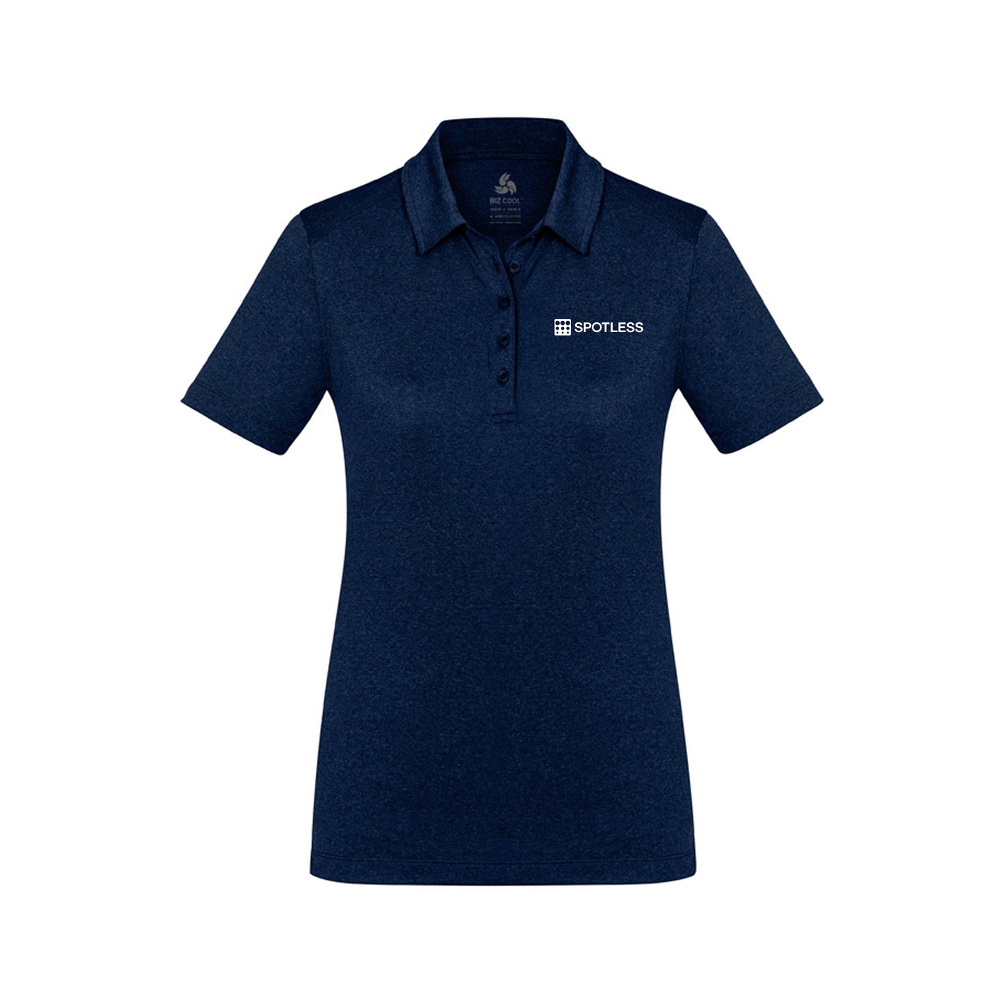 AERO  Ladies Bizcool Marl Polo - NAVY