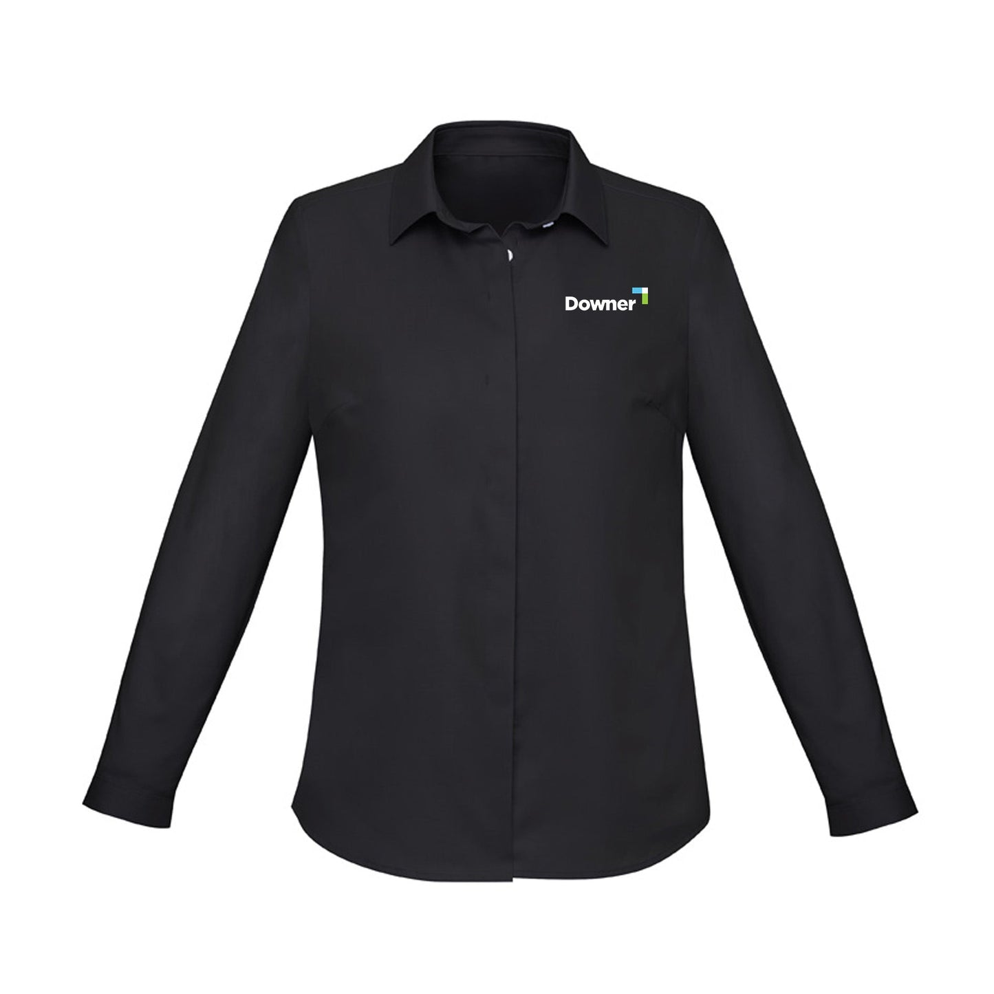 Womens Charlie Long Sleeve Shirt - BLACK
