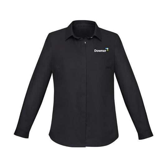 Womens Charlie Long Sleeve Shirt - BLACK