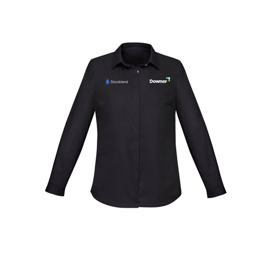 Womens Charlie Long Sleeve Shirt - BLACK