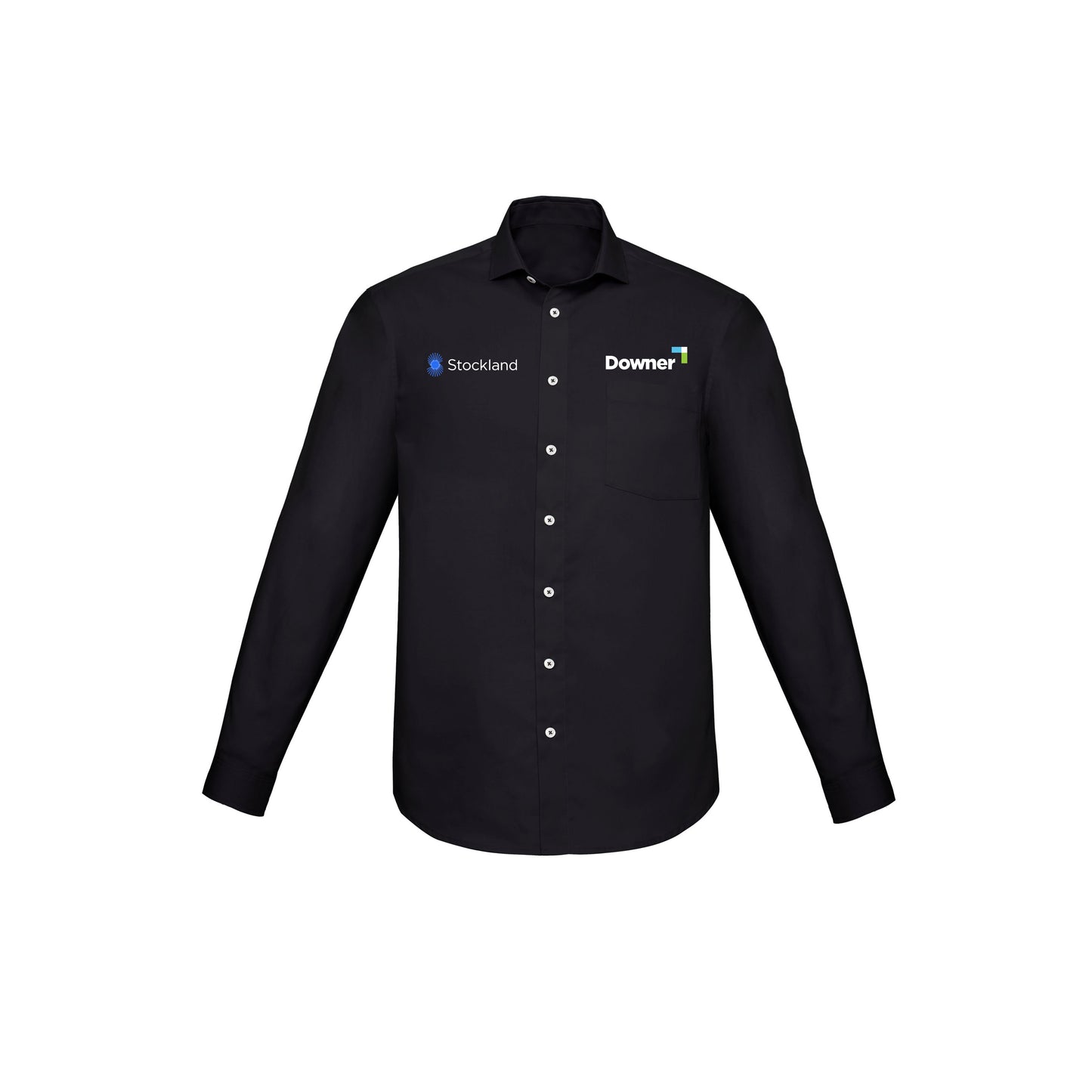 Mens Charlie Classic Fit Long Sleeve Shirt - BLACK