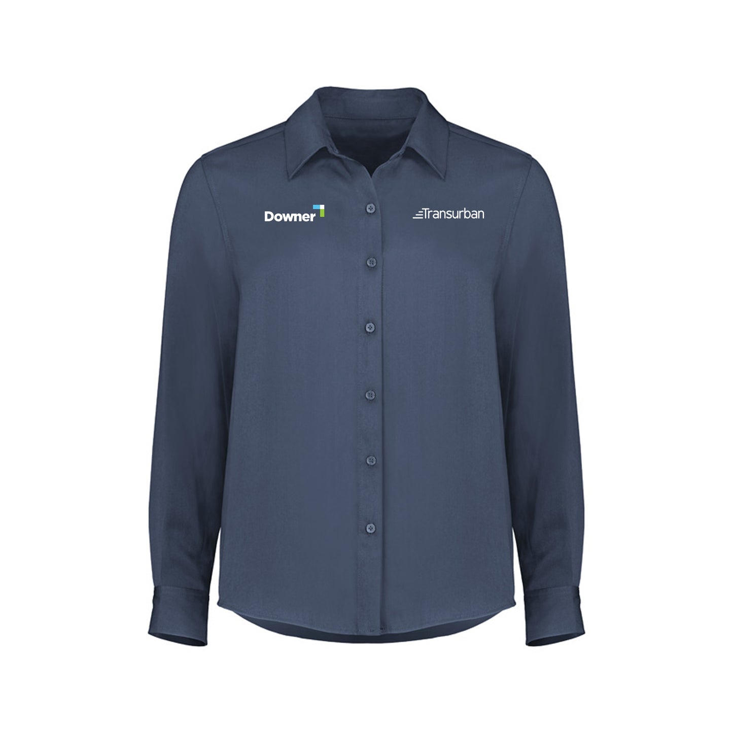 Womens Evelyn Long Sleeve Shirt - MINERAL BLUE