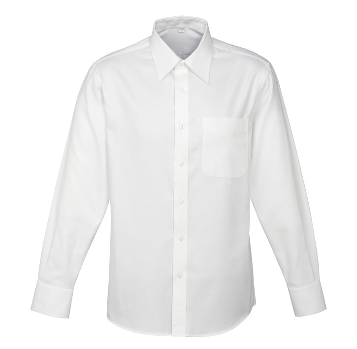 Luxe Mens L-S Shirt  - WHITE