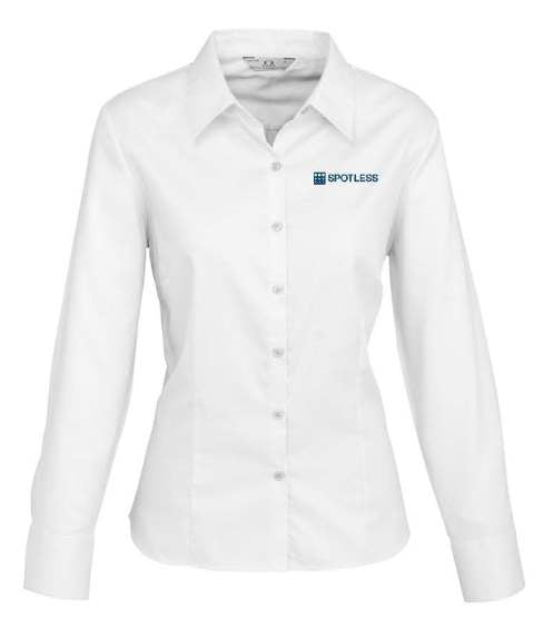 Luxe Ladies LS Shirt - WHITE