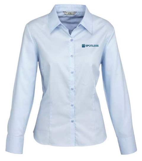 Luxe Ladies L-s Shirt   - BLUE