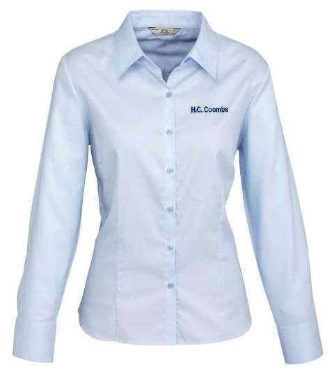 Luxe Ladies L-s Shirt   - BLUE