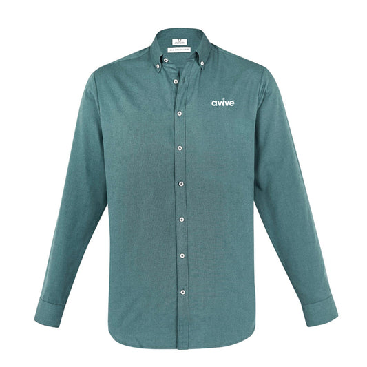 Mens Memphis Long Sleeve Shirt - JASPER GREEN
