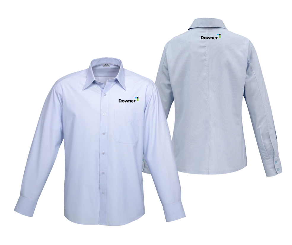 Mens Ambassador Long Sleeve Shirt - BLUE