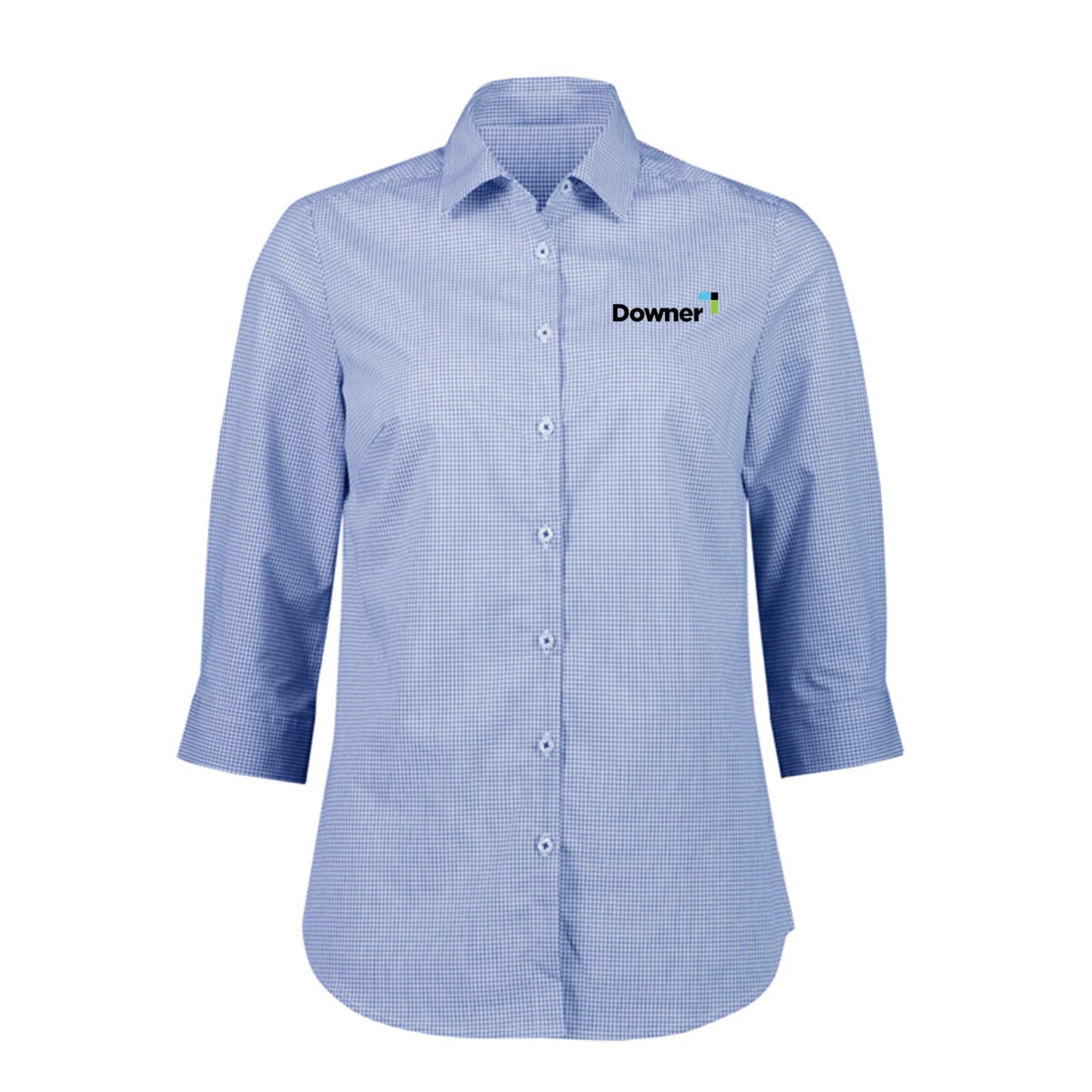 Womens Bristol 3/4 Sleeve Shirt - WHITE/NAVY