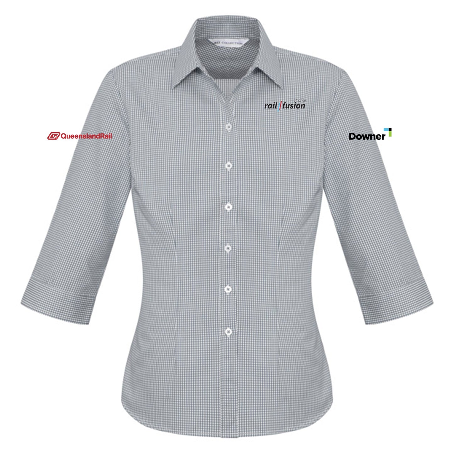 Womens Ellison 3/4 Sleeve Shirt - SILVER