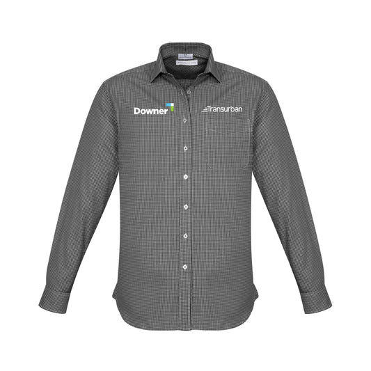 Mens Ellison Long Sleeve Shirt - BLACK