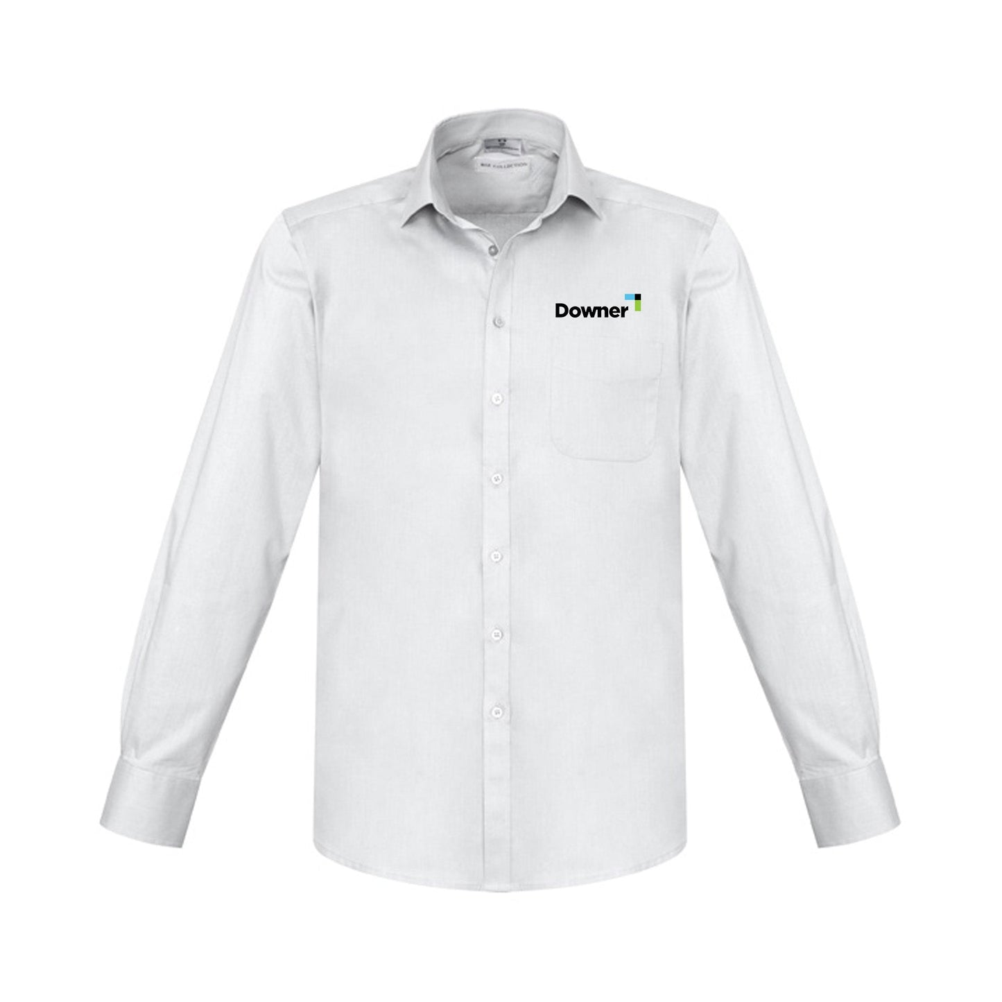 Mens Monaco Long Sleeve Shirt - WHITE