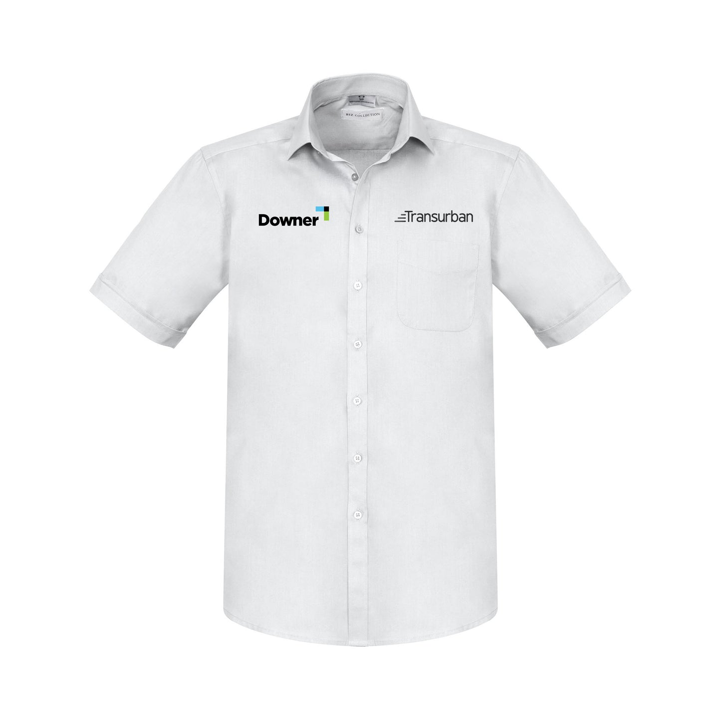 Mens Monaco Short Sleeve Shirt - WHITE
