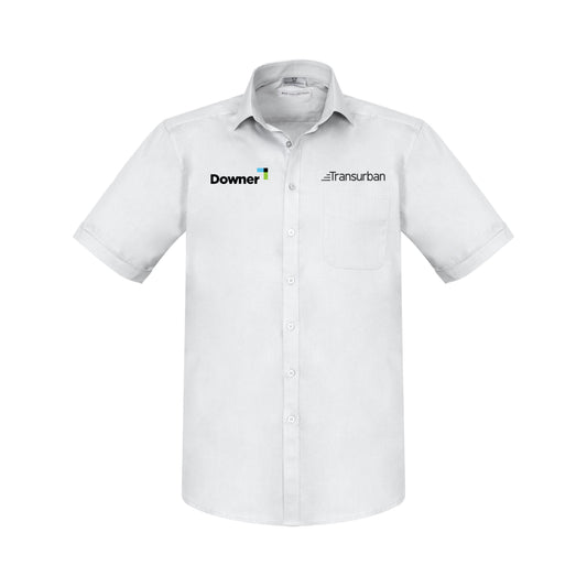 Mens Monaco Short Sleeve Shirt - WHITE