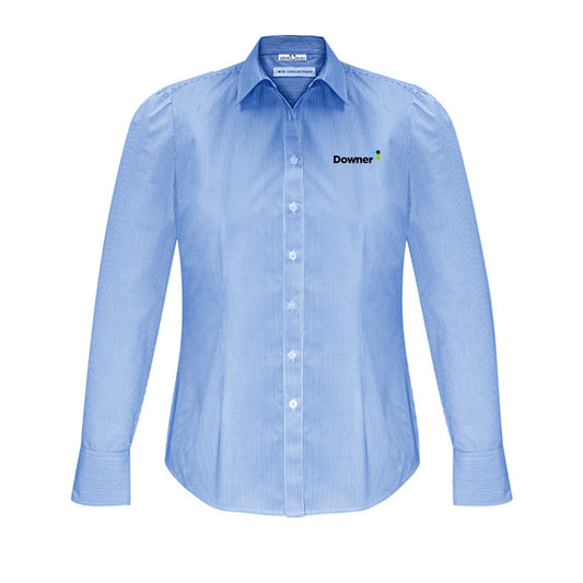 Womens Euro Long Sleeve Shirt - BLUE