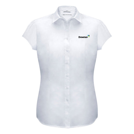 Womens Euro Short Sleeve Shirt - WHITE