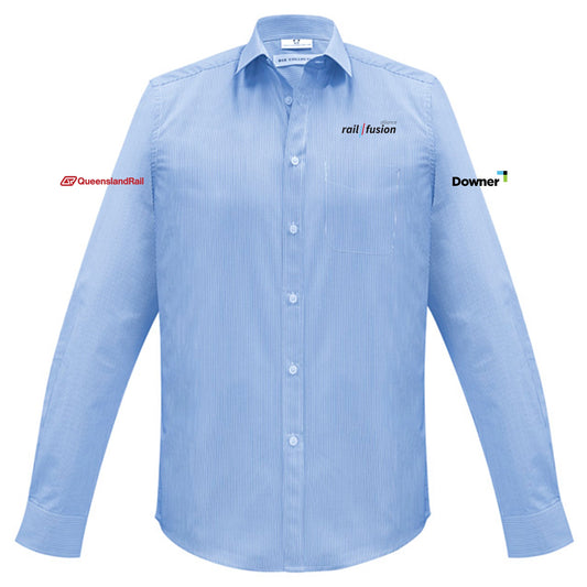 Mens Euro Long Sleeve Shirt - BLUE