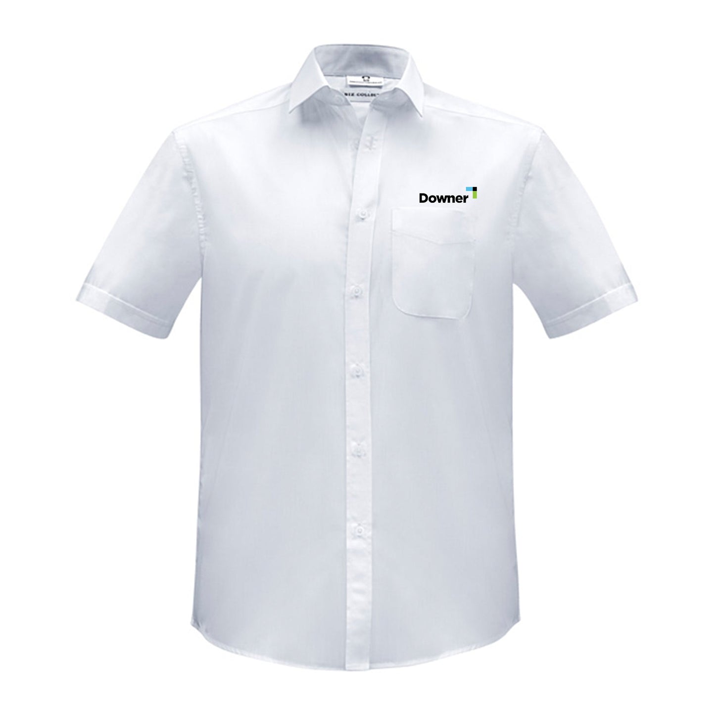 Mens Euro Short Sleeve Shirt - WHITE