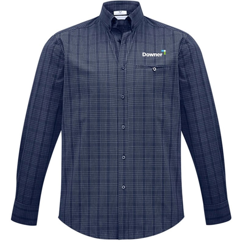 MENS HARPER LONG SLEEVE SHIRT - INK/SILVER