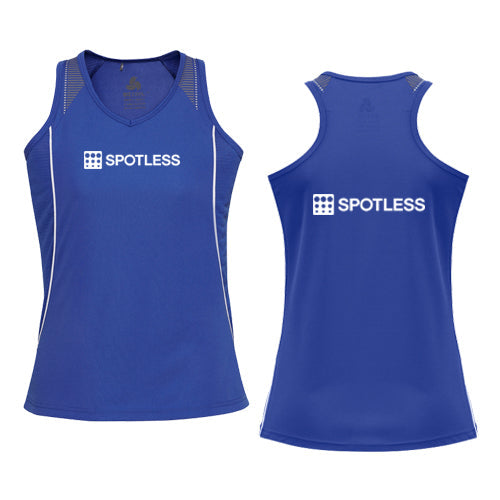 Razor Ladies Singlet    - Royal-White