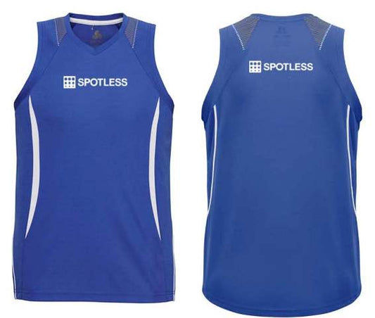 Razor Mens Singlet      - Royal-White