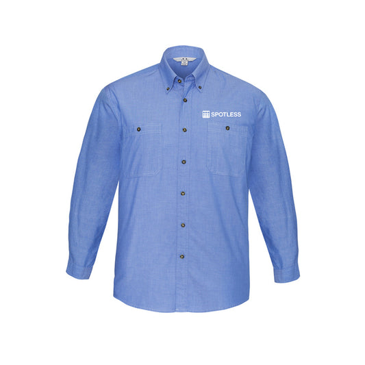 Mens Chambray Long Sleeve Shirt - CHAMBRAY