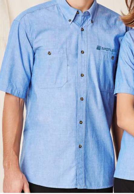 Chambray SS Mens Shirt - Chambray