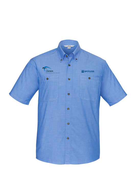 S-S WRINKLE FREE CHAMBRAY SHIR - CHAMBRAY