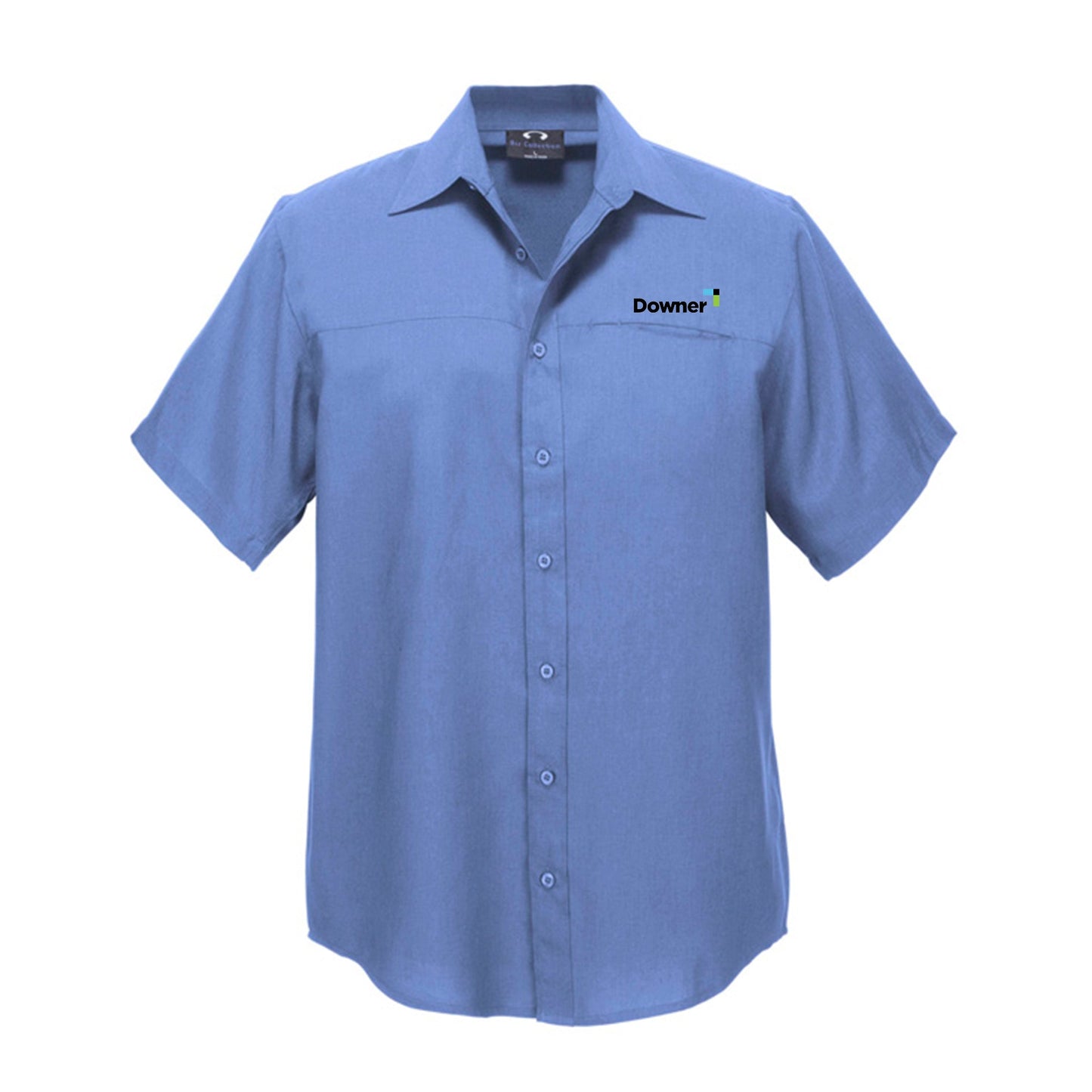 Mens Oasis Short Sleeve Shirt - MID BLUE