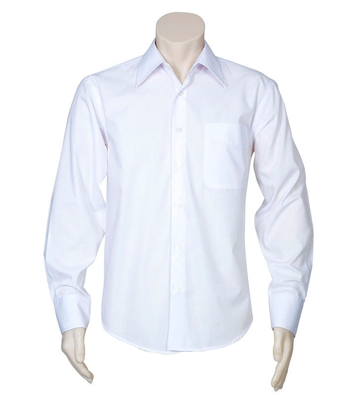 MENS L-S METRO SHIRT           - WHITE
