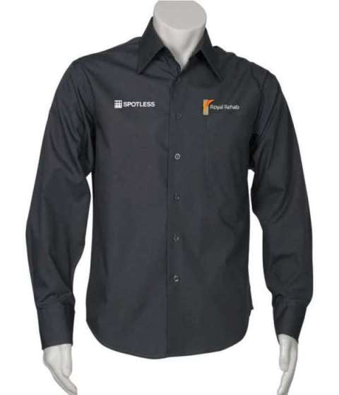 Metro Mens LS Shirt - Charcoal