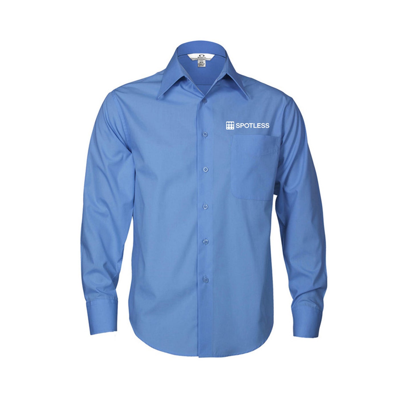 Mens Metro Long Sleeve Shirt -MID BLUE