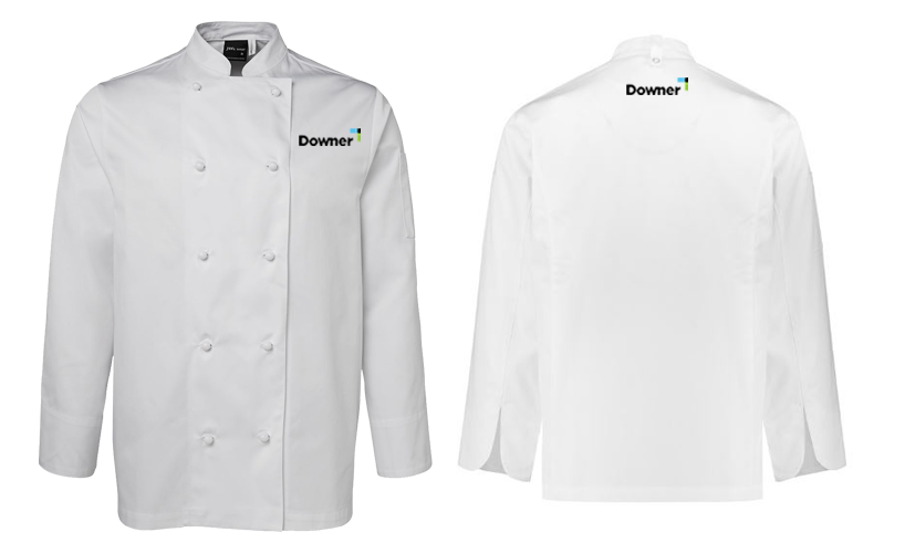 CHEFS JACKET WHITE L-S - WHITE