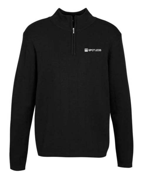 Mens Needle Out 1-2 Zip - BLACK