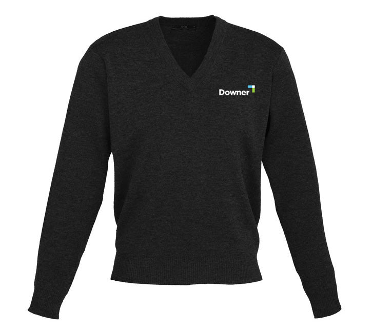 WOOLMIX MENS PULLOVER - BLACK