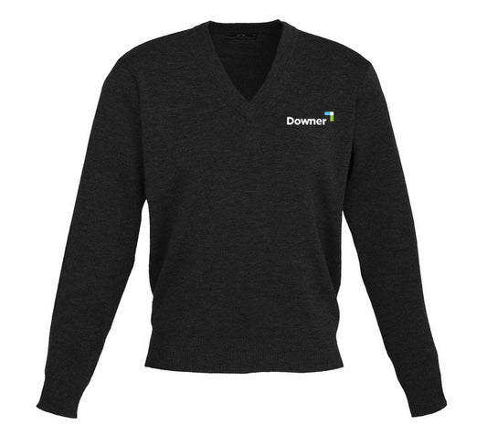 WOOLMIX MENS PULLOVER - BLACK
