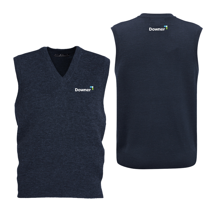 WOOLMIX MENS VEST - NAVY